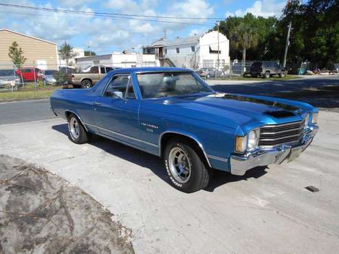 1972 Chevrolet El Camino/Excellent Condition/No Rust/Factory A/C for sale in Palm Bay, FL