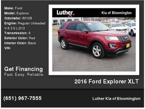 2016 Ford Explorer XLT - - by dealer - vehicle for sale in Bloomington, MN