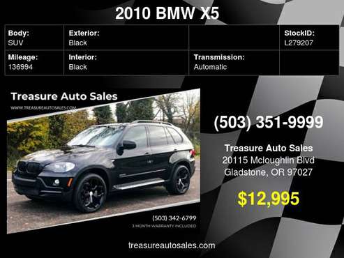 2010 BMW X5 xDrive30i AWD 4dr SUV , Black on Black , Loaded , 2011... for sale in Gladstone, OR