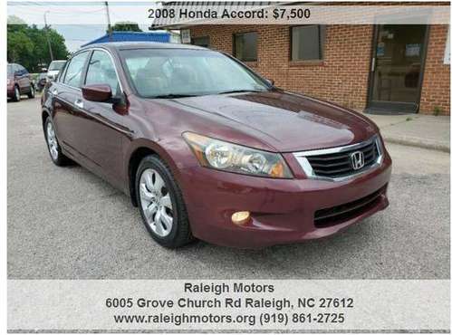 2008 Honda Accord EX-L V6 162, 677 Miles - - by dealer for sale in Raleigh, NC