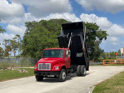 1997 Freightliner FL-80 Dump Truck 5 9 Cummins Red - cars & for sale in West Palm Beach, FL