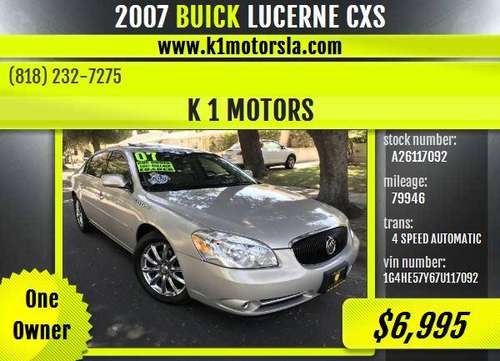 2007 BUICK / LUCERNE / CXS / ONE OWNER/ LOW MILEAGE / NAVIGATION / SUP for sale in Los Angeles, CA