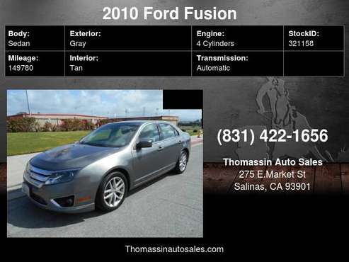 2010 Ford Fusion 4dr Sdn SEL FWD - - by dealer for sale in Salinas, CA