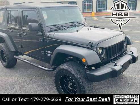 2016 Jeep Wrangler Unlimited Sport 4x4 4dr SUV suv Black - cars &... for sale in Fayetteville, AR