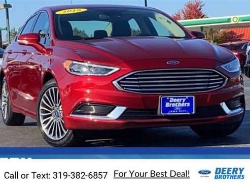 2018 Ford Fusion SE hatchback Red - cars & trucks - by dealer -... for sale in Iowa City, IA