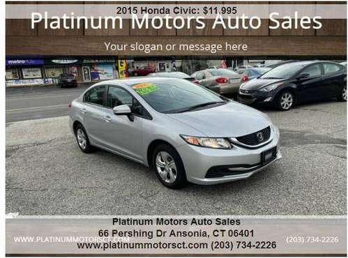2015 HONDA CIVIC EX - - by dealer - vehicle automotive for sale in Ansonia, CT