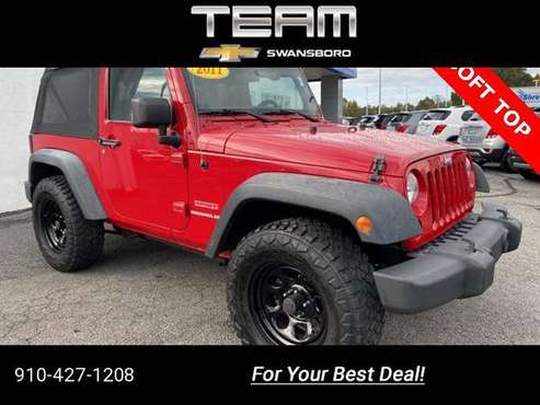 2011 Jeep Wrangler Sport hatchback Red - cars & trucks - by dealer -... for sale in Swansboro, NC