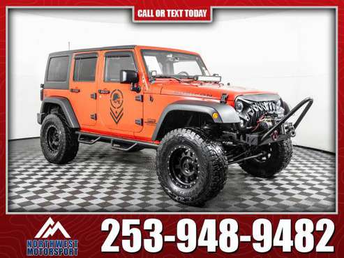 Lifted 2015 Jeep Wrangler Unlimited Rubicon 4x4 for sale in PUYALLUP, WA