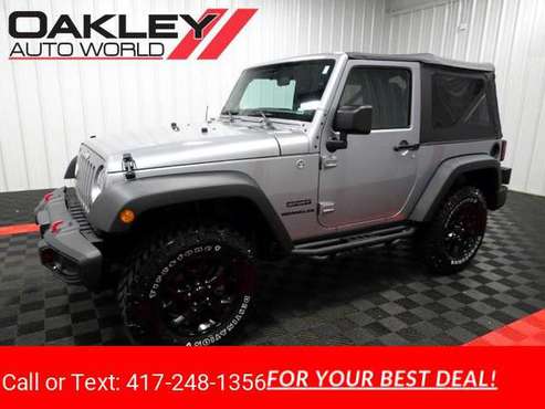 2013 Jeep Wrangler 4WD Sport hatchback Silver - cars & trucks - by... for sale in Branson West, MO