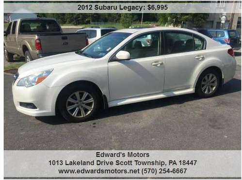 2012 Subaru Legacy Sedan 4x4 with warranty for sale in Scranton, PA
