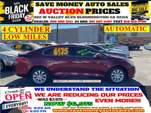 2010 BUICK LACROSSE>4 CYLDS>LOW MILES>CALL909 990331 24HR - cars &... for sale in BLOOMINGTON, CA