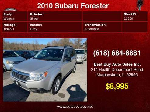 2010 Subaru Forester 2.5X AWD 4dr Wagon 4A Call for Steve or Dean -... for sale in Murphysboro, IL