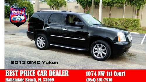 2013 GMC YUKON DENALI***SALE***BAD CREDIT APPROVED + LOW PAYMENTS!!!!! for sale in HALLANDALE BEACH, FL