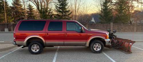 7.3 Diesel Ford Excursion w/ Plow - cars & trucks - by owner -... for sale in Burnsville, MN