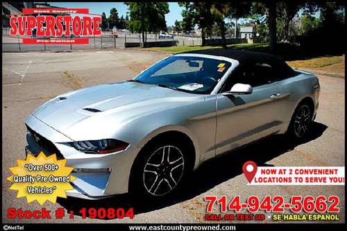 2018 FORD MUSTANG ECOBOOST PREMIUM convertible-EZ FINANCING-LOW DOWN! for sale in El Cajon, CA