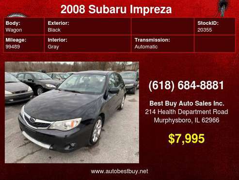 2008 Subaru Impreza Outback Sport AWD 4dr Wagon 4A w/VDC Call for for sale in Murphysboro, IL
