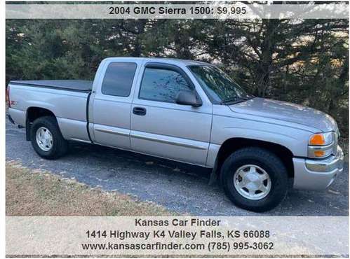 2004 GMC SIERRA EXT 4X4 **88,000 MILES** ONE OWNER ZERO ACCIDENT... for sale in VALLLEY FALLS, KS