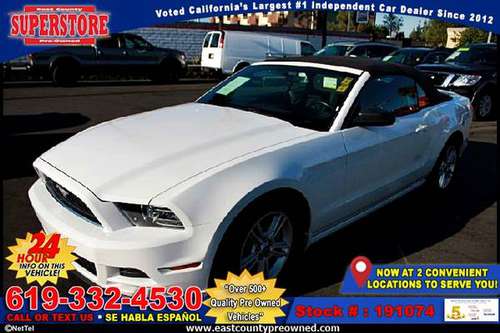 2014 FORD MUSTANG V6 convertible-EZ FINANCING-LOW DOWN! for sale in El Cajon, CA