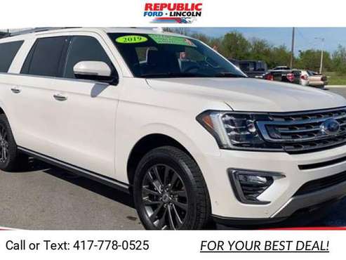 2019 Ford Expedition Max Limited suv White - - by for sale in Republic, MO