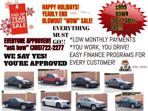 WOW!! CARS FOR SALE YEARLY END SALE ANA BIG REPO CAR SALE!! - cars &... for sale in Miami, FL