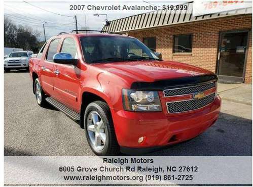 2007 Chevrolet Avalanche 73, 528 Miles Red - - by for sale in Raleigh, NC