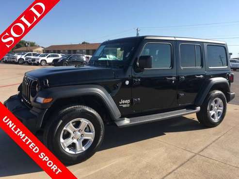 2020 Jeep Wrangler Unlimited Sport - Easy Financing Available! -... for sale in Whitesboro, TX