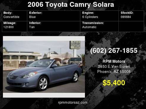 2006 Toyota Camry Solara SE for sale in Phoenix, AZ