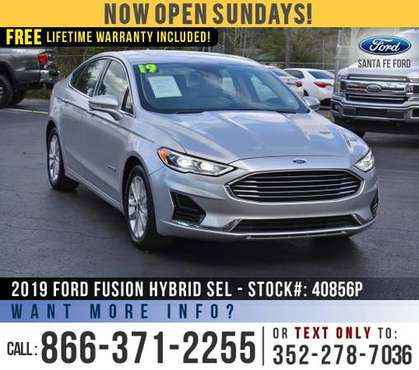 *** 2019 Ford Fusion Hybrid SEL *** ActiveX Seats - Bluetooth -... for sale in Alachua, GA