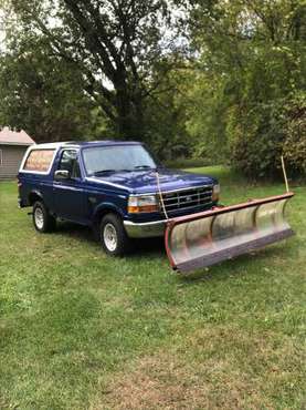 1996 Bronco with plow - cars & trucks - by owner - vehicle... for sale in Harrisville, MI