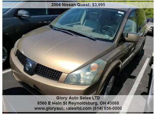 2004 NISSAN QUEST 147, 000 MILES 1-OWNER RUNS GREAT 3995 CASH - cars for sale in REYNOLDSBURG, OH