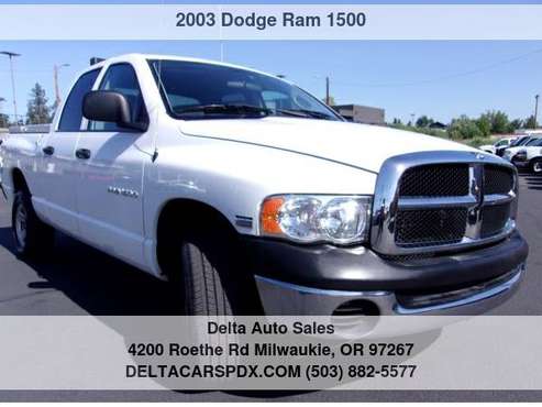 2003 Dodge Ram 1500 Quad Cab 4WD 56Kmiles NEW TIRES 1 Owner - cars & for sale in Milwaukie, OR