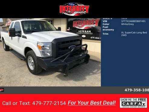 2014 Ford F250 SD XL SuperCab Long Bed pickup White for sale in Bethel Heights, AR