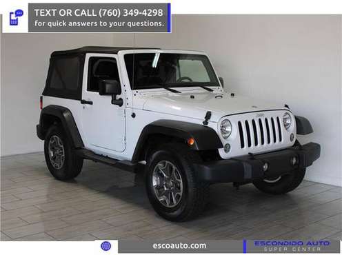 2015 Jeep Wrangler 4x4 4WD Sport SUV - - by dealer for sale in Escondido, CA
