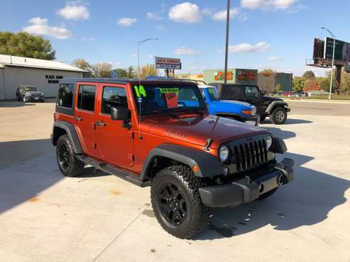 2014 Jeep Wrangler Unlimited Whillys - cars & trucks - by dealer -... for sale in Cedar Falls, IA