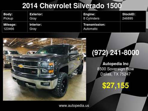 2014 Chevrolet Silverado 1500 4WD Crew Cab 143.5 Z71" LT w/1LT Bad... for sale in Dallas, TX