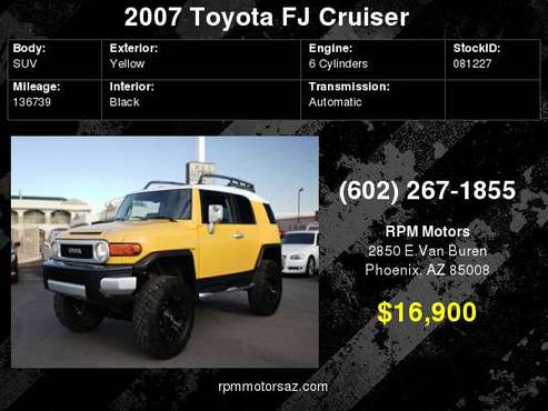 2007 Toyota FJ Cruiser for sale in Phoenix, AZ