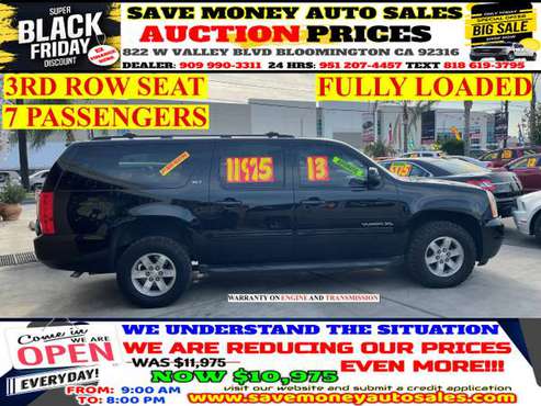 2013 GMC YUKON XL>> 3RD ROW SEAT>> CALL 24HR - cars & trucks - by... for sale in BLOOMINGTON, CA