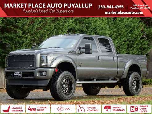 2015 FORD F250 SUPER DUTY CREW CAB 4x4 4WD F-250 Truck LARIAT PICKUP... for sale in PUYALLUP, WA