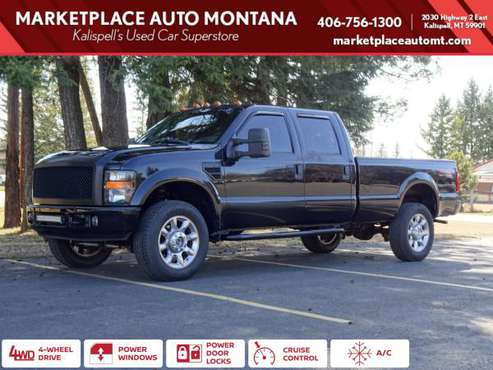 2008 FORD F350 SUPER DUTY CREW CAB 4x4 4WD F-350 Truck XLT PICKUP 4D for sale in Kalispell, MT