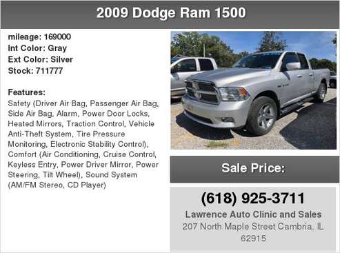 2009 Dodge Ram 1500 4WD Quad Cab 140.5" SLT for sale in Cambria, IL