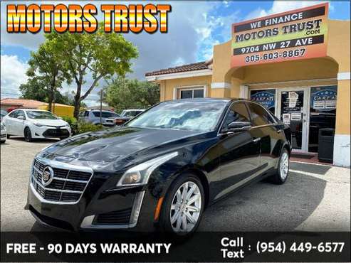 2014 Cadillac CTS Sedan 4dr Sdn 2.0L Turbo RWD 90 Days Car Warranty... for sale in Miami, FL