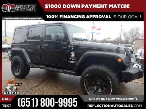 2011 Jeep Wrangler Unlimited Sahara FOR ONLY 401/mo! - cars & for sale in Oakdale, MN