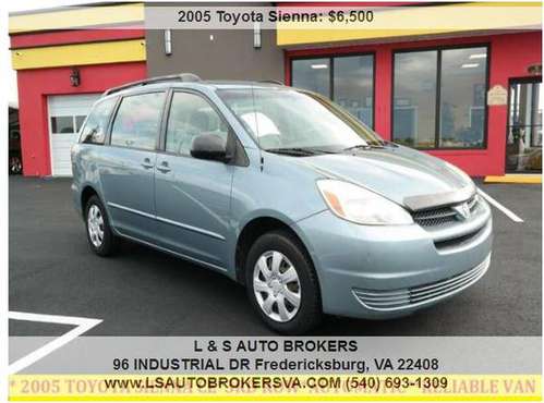 2005 TOYOTA SIENNA CE*7-PASSENGER*AUTOMATIC*3RD ROW*RELIABLE VAN* for sale in FREDERICKBURG VA, VA