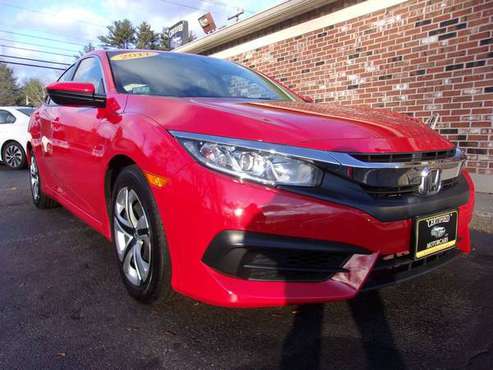 2017 Honda Civic LX, 27k Miles, Auto, Red/Black, 1 Owner, Nice! for sale in Franklin, MA