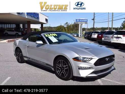 2019 Ford Mustang EcoBoost Convertible Ingot Silver Metallic - cars... for sale in Milledgeville, GA
