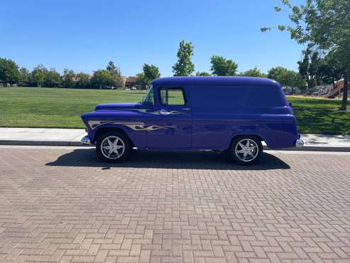 1955 Chevrolet panel truck 350V8 Automatic runs great Very nice for sale in Ripon, CA