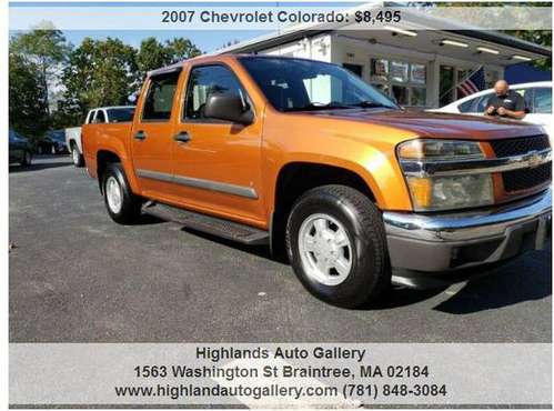 07 CHEVROLET COLORADO CREW CAB LT LIKE NEW NO RUST 4X2 CFAX SERVICED... for sale in Braintree, MA
