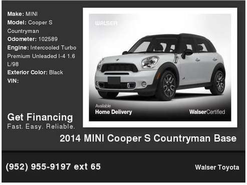 2014 MINI Cooper S Countryman Base - - by dealer for sale in Bloomington, MN