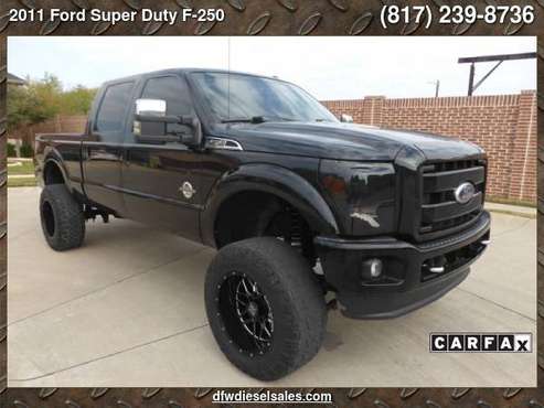 2011 Ford f 250 4WD Crew Cab Lariat DIESEL LIFTED CUSTOM WHEELS... for sale in Lewisville, TX