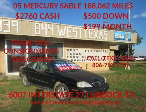 2005 MERCURY SABLE LS PREMIUM for sale in Lubbock, TX